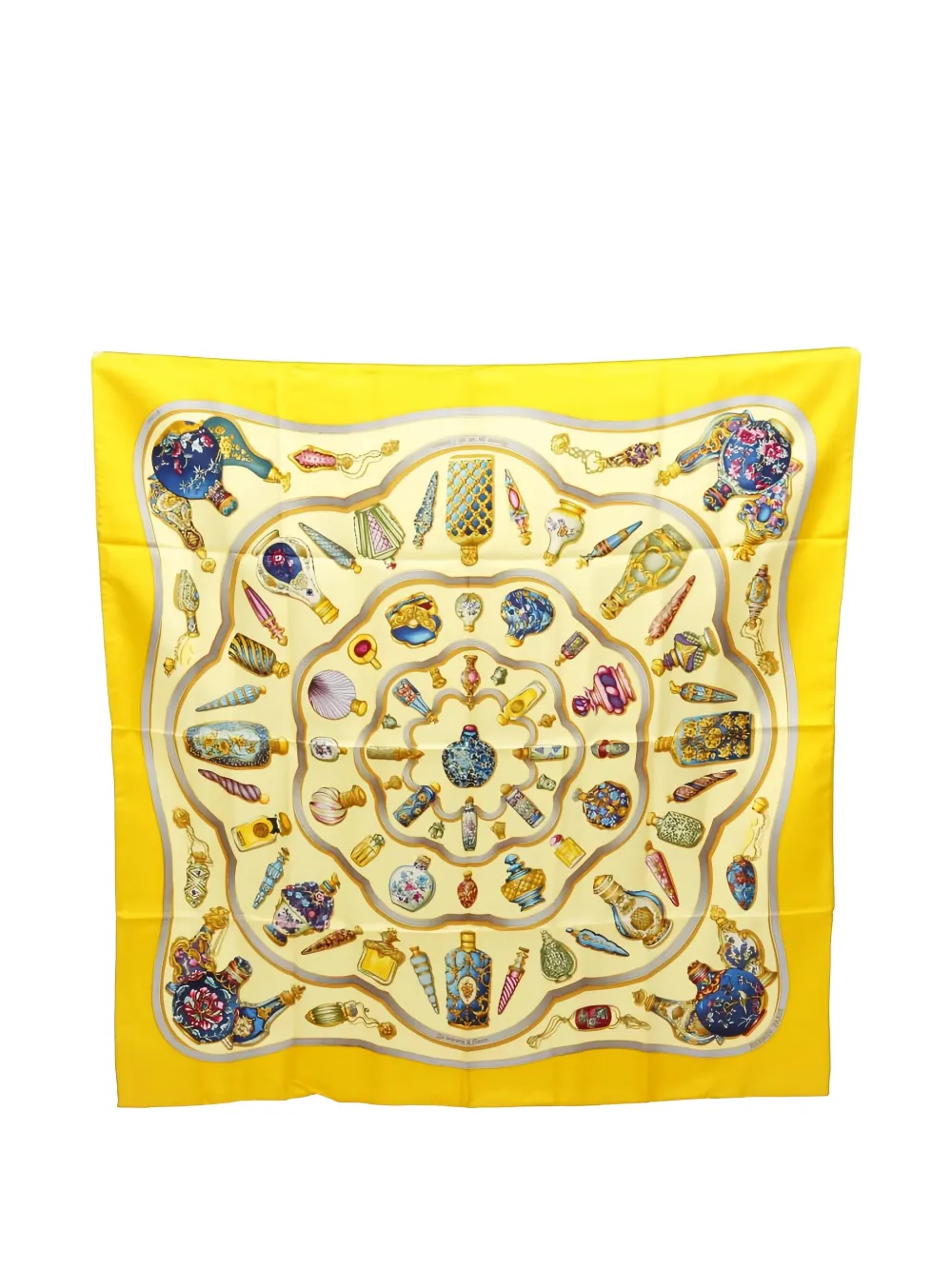Hermès Pre-Owned 2010s 90 Qu'Importe le flacon scarf - イエロー Hermès Pre-Owned 2010s 90 Qu'Importe le flacon scarf - イエロー