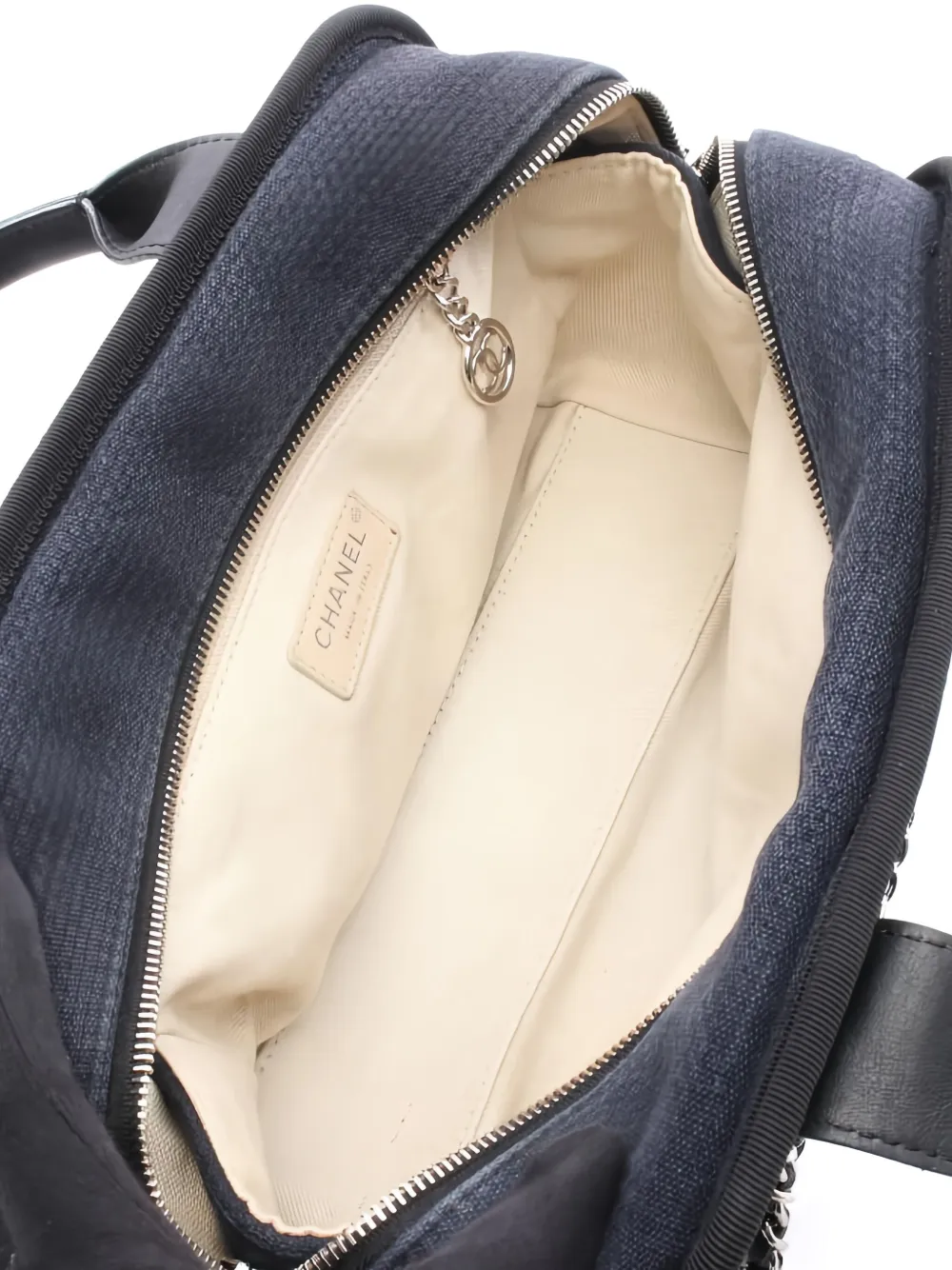 CHANEL Pre-owned 2021s Deauville Bowling Shoulder Bag In Blue