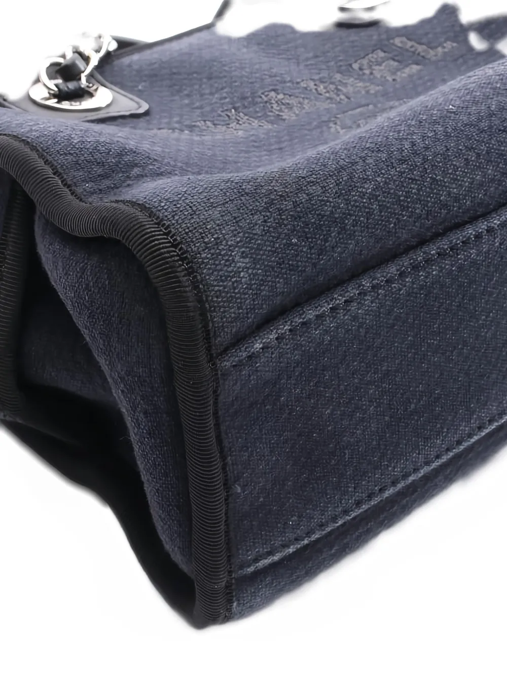 CHANEL Pre-owned 2021s Deauville Bowling Shoulder Bag In Blue