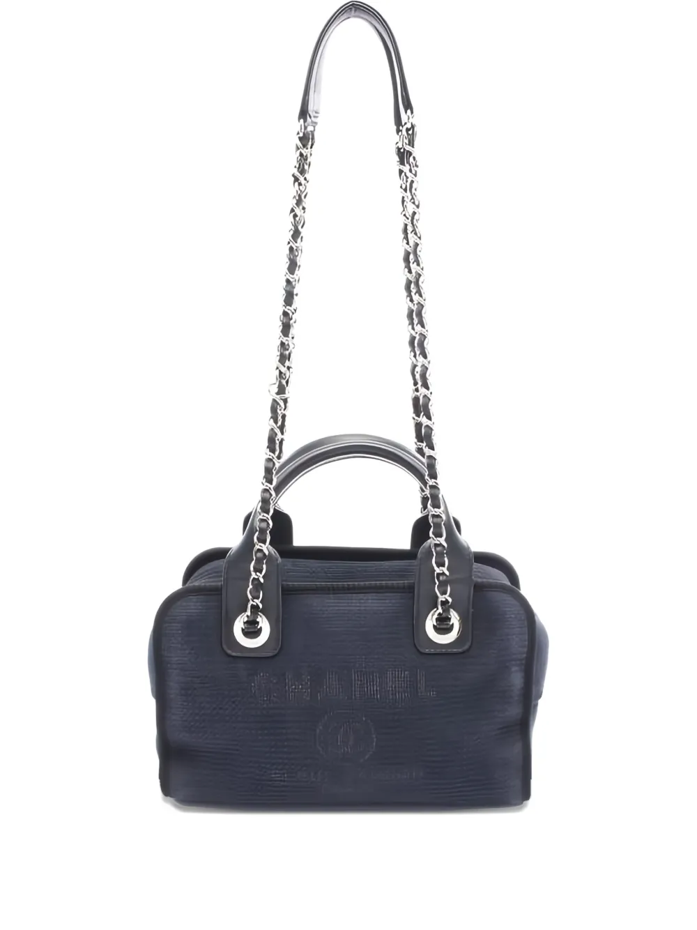 CHANEL Pre-Owned 2021s Deauville Bowling shoulder bag - ブルー CHANEL Pre-Owned 2021s Deauville Bowling shoulder bag - ブルー