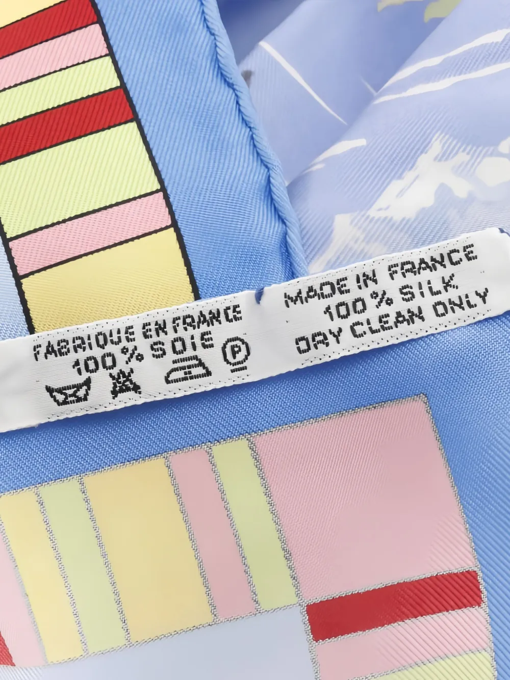 Pre-owned Hermes 2010s 90 Prieres Au Vent Scarf In Blue