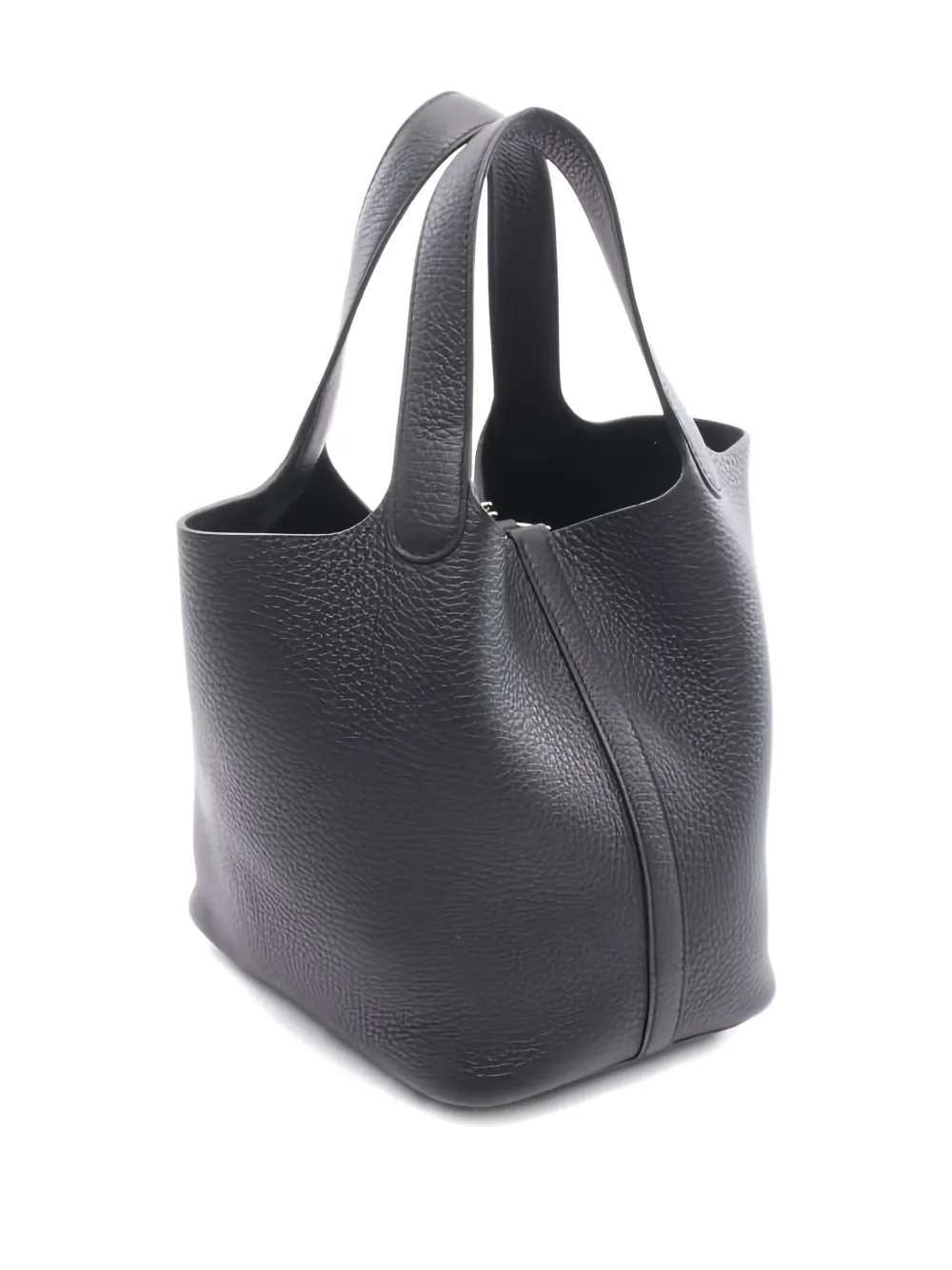 HERMES Pre-owned 2025 Picotan Lock Pm Leather Tote Bag In Black