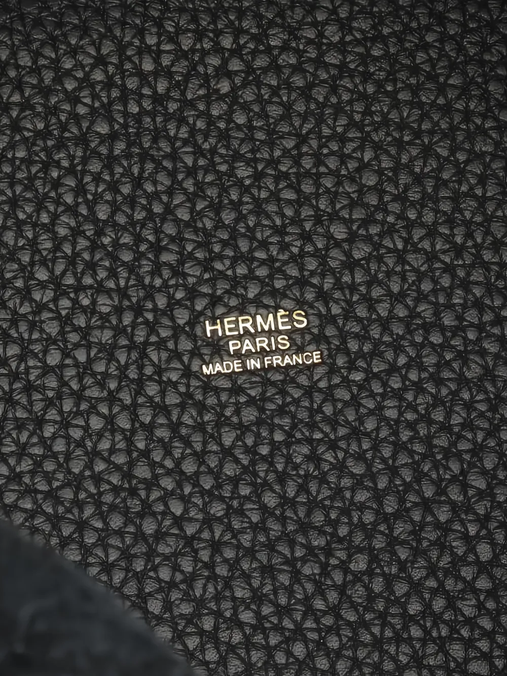 HERMES Pre-owned 2025 Picotan Lock Pm Leather Tote Bag In Black