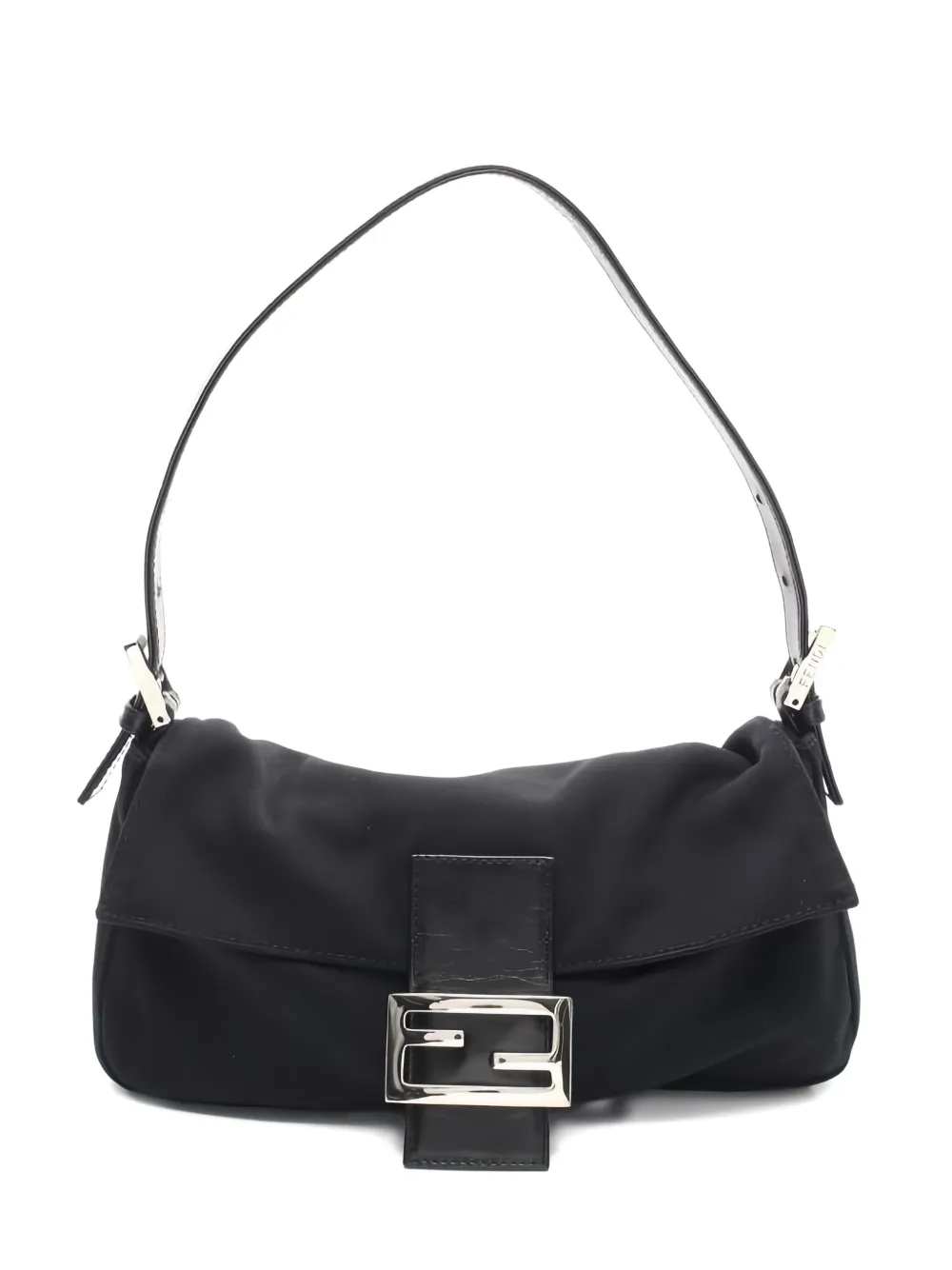 Fendi Pre-Owned 2000s Mamma logo-buckle shoulder bag - ブラック Fendi Pre-Owned 2000s Mamma logo-buckle shoulder bag - ブラック