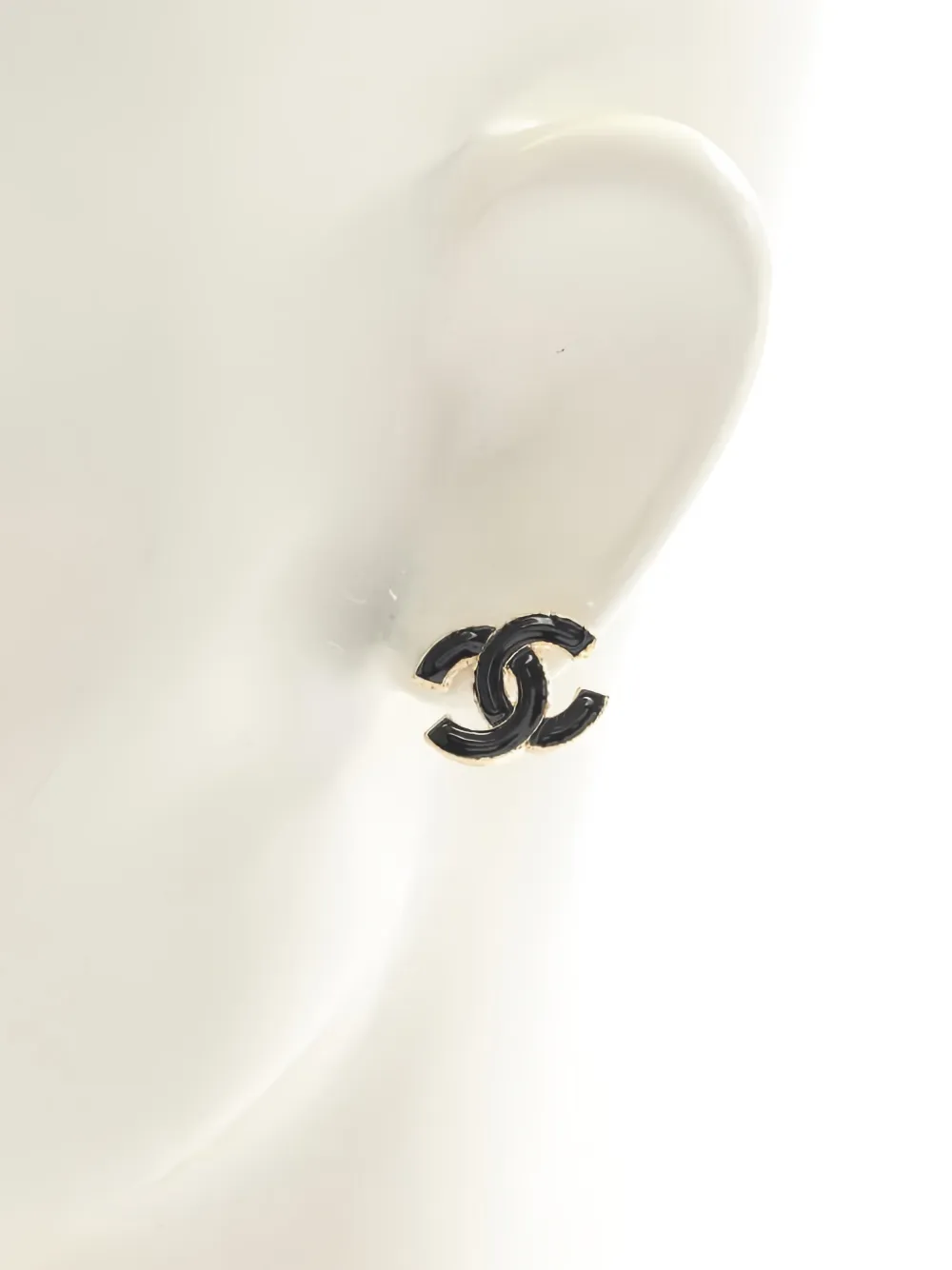 CHANEL Pre-owned 1986~1988 Coco Mark Earrings In Black