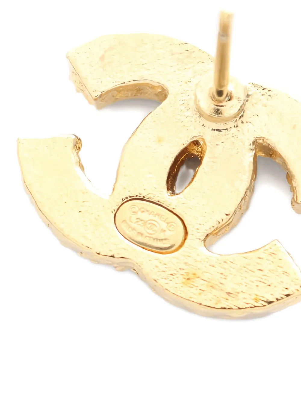 CHANEL Pre-owned 1986~1988 Coco Mark Earrings In Black