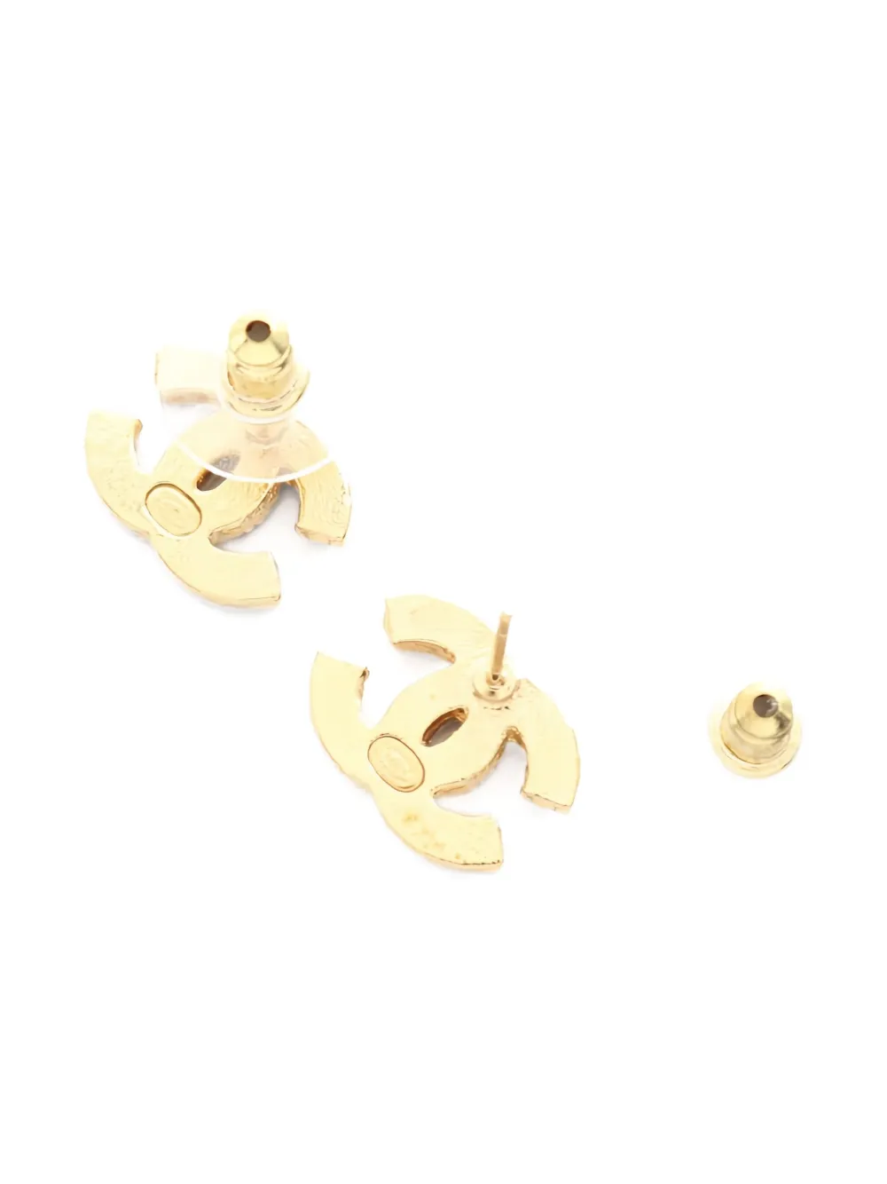 CHANEL Pre-owned 1986~1988 Coco Mark Earrings In Black