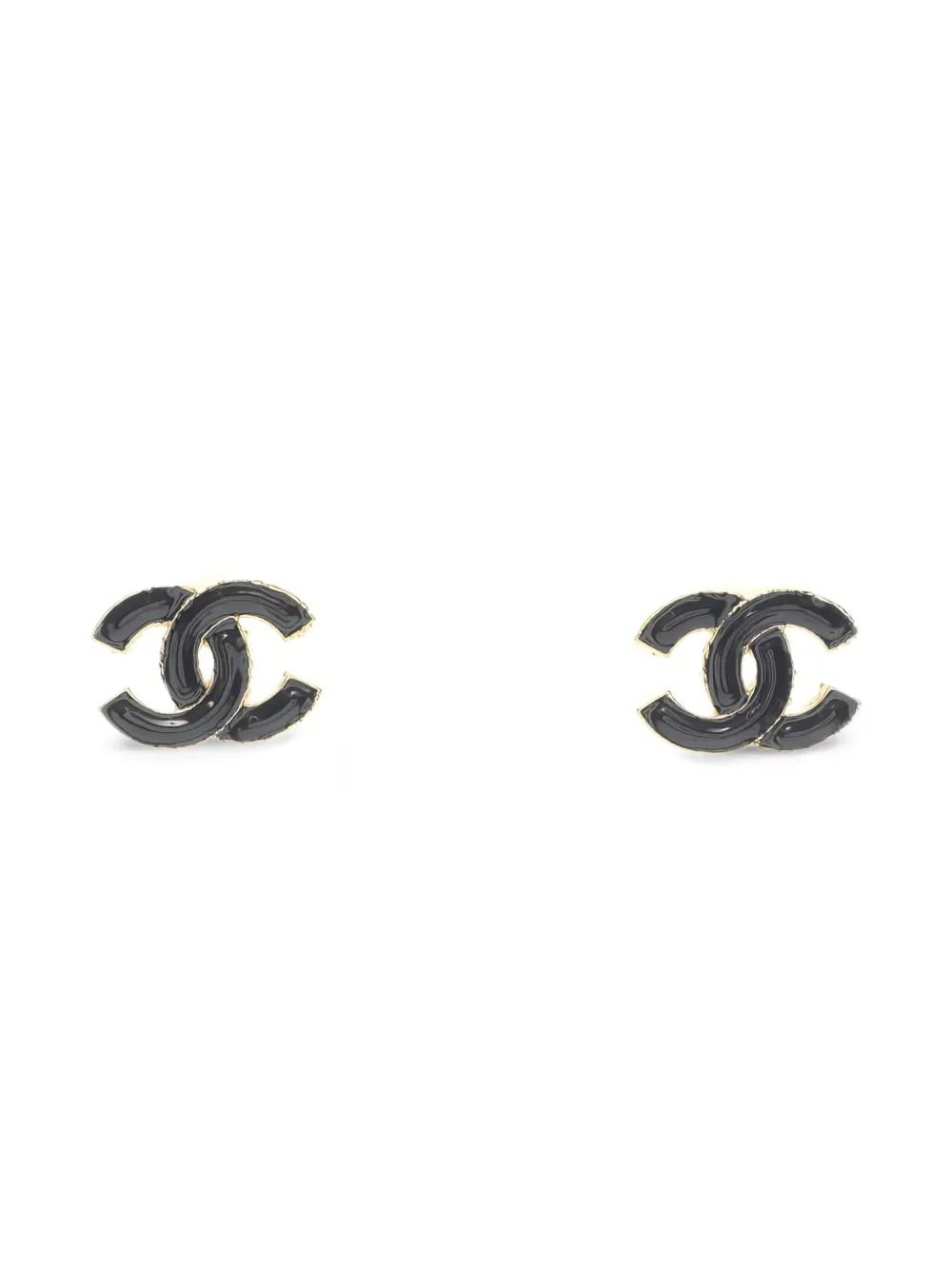 CHANEL Pre-Owned 1986~1988 Coco Mark earrings - Nero