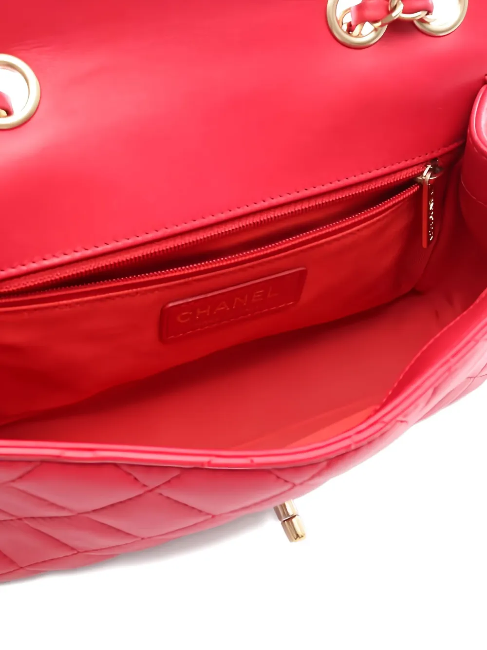 CHANEL Pre-owned 2016~2017 Chain Quilted Cross Body Bag In Pink