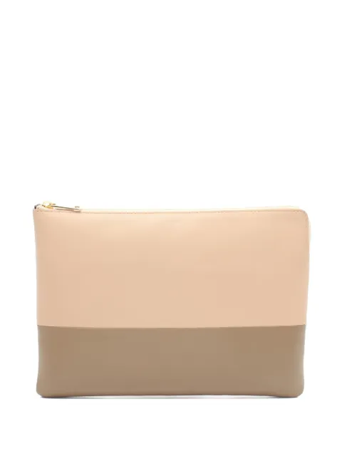 Celine Pre-Owned 2000s two-tone zip clutch bag