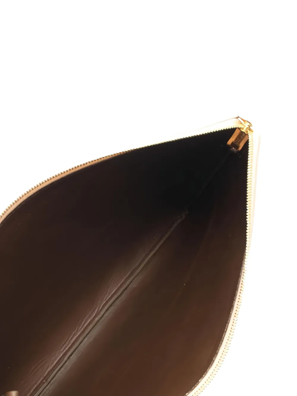 CELINE Pre-owned 2000s Two-tone Zip Clutch Bag In Neutral