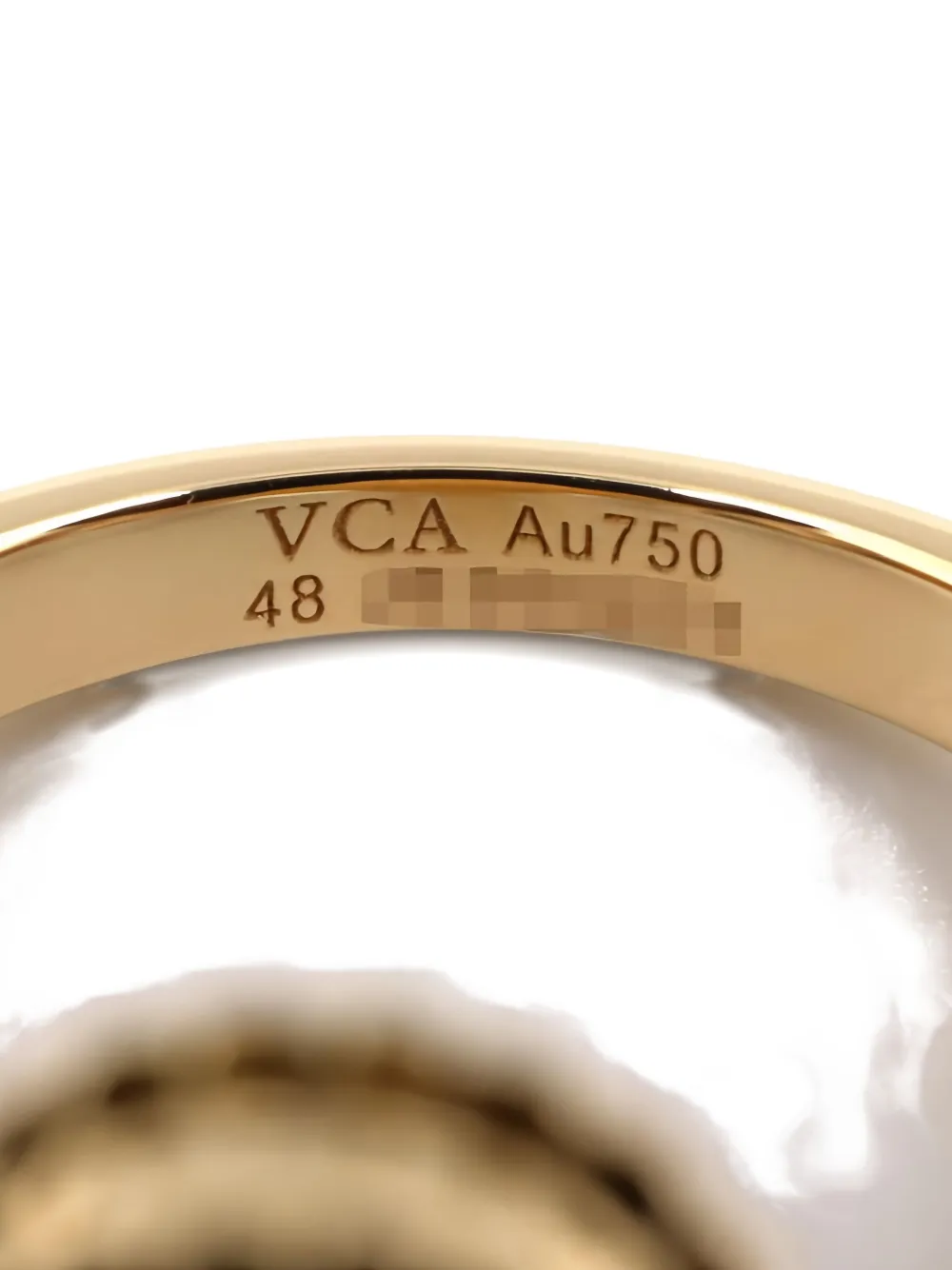 VAN CLEEF & ARPELS Pre-owned 2010s 18k Yellow Gold Alhambra Diamond Onyx Ring