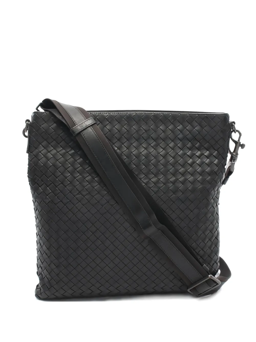 Bottega Veneta Pre-Owned 2000s Intrecciato leather shoulder bag - ブラック Bottega Veneta Pre-Owned 2000s Intrecciato leather shoulder bag - ブラック