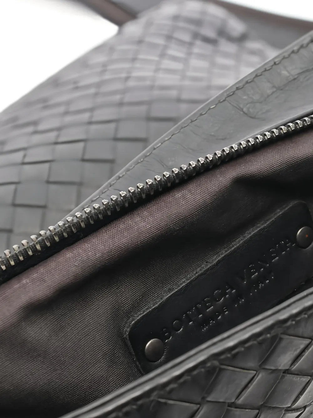 Bottega Veneta Pre-Owned 2000s Intrecciato leren schoudertas Zwart