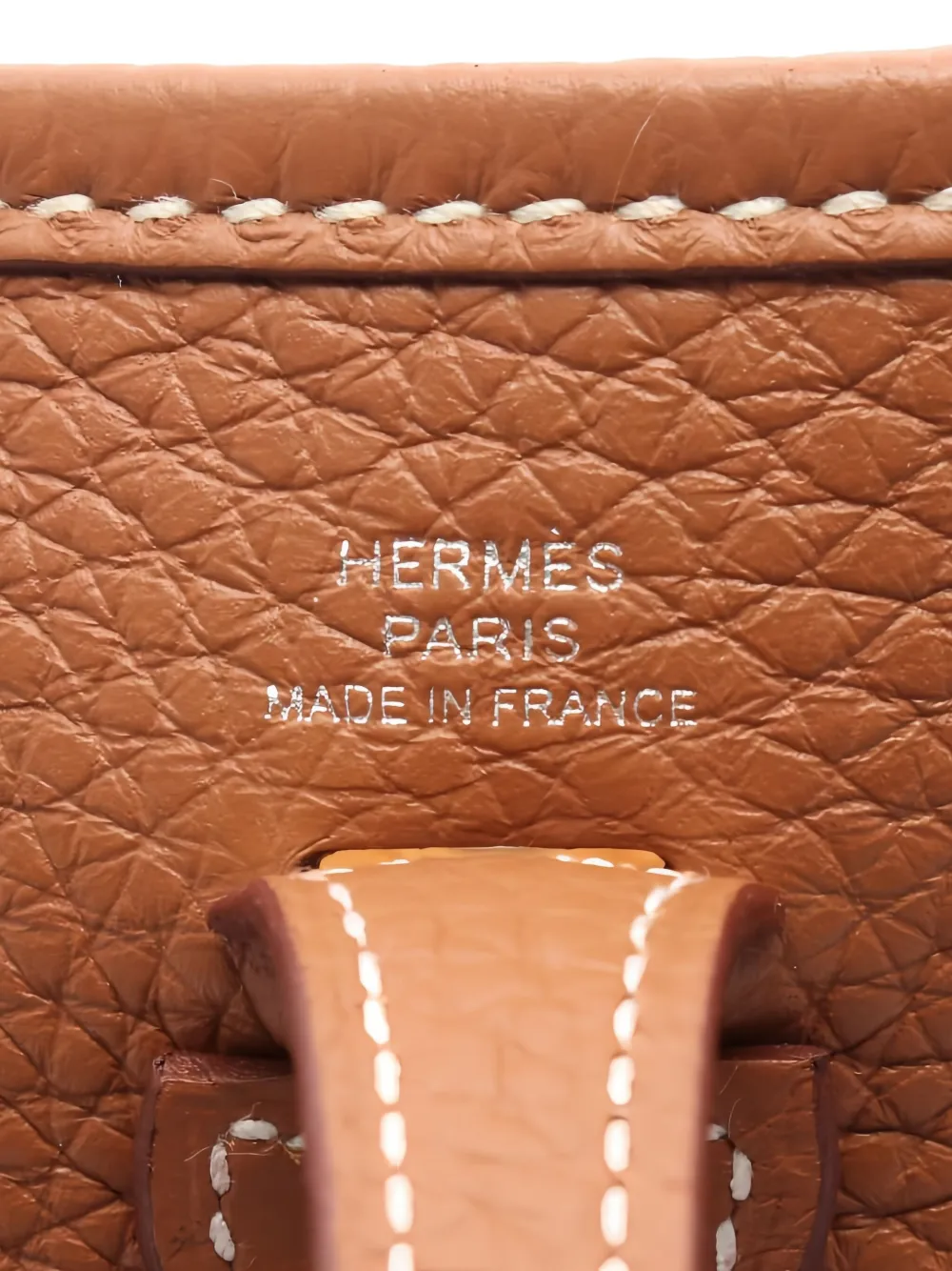 Pre-owned Hermes 2025 Evelyn Perforated Leather Shoulder Bag In Brown