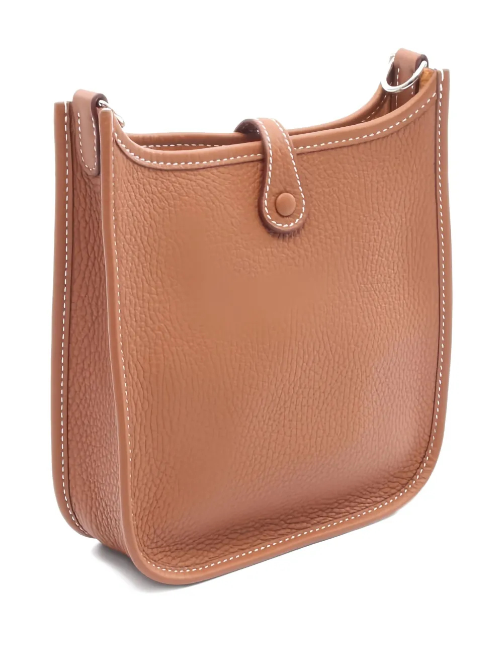 Pre-owned Hermes 2025 Evelyn Perforated Leather Shoulder Bag In Brown