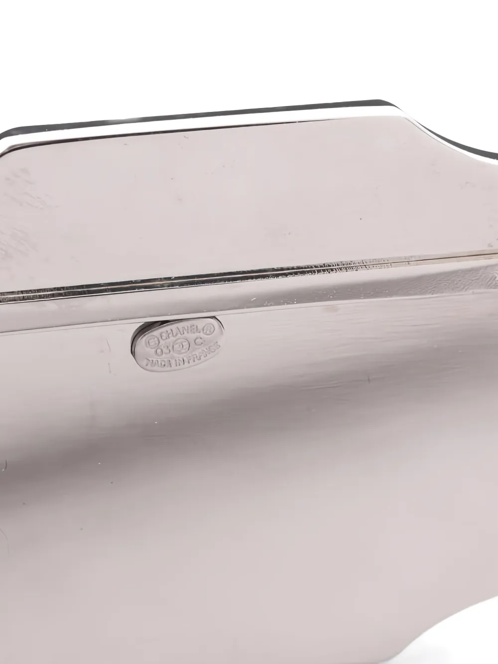 CHANEL Pre-owned 1986~1988 Coco Mark Mirror Brooch In Silver