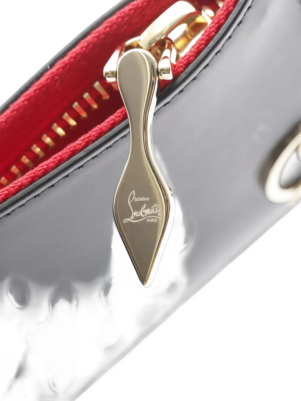 CHRISTIAN LOUBOUTIN Pre-owned 2020s Zipped Leather Card Holder In Black