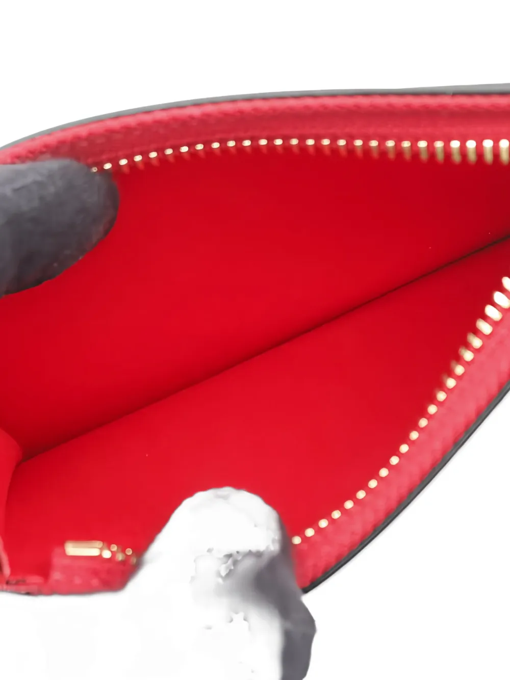 CHRISTIAN LOUBOUTIN Pre-owned 2020s Zipped Leather Card Holder In Black