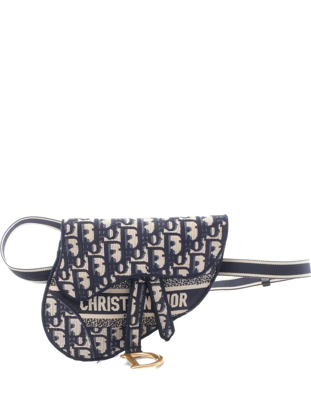 Pre-owned Dior 2010s Saddle Belt Bag In Blue