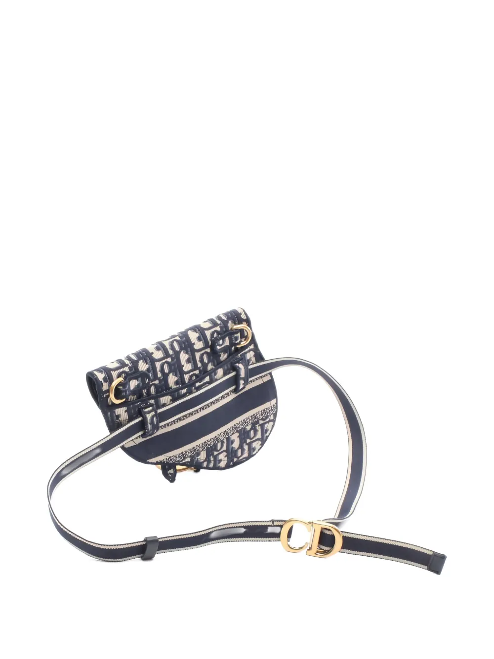 Pre-owned Dior 2010s Saddle Belt Bag In Blue