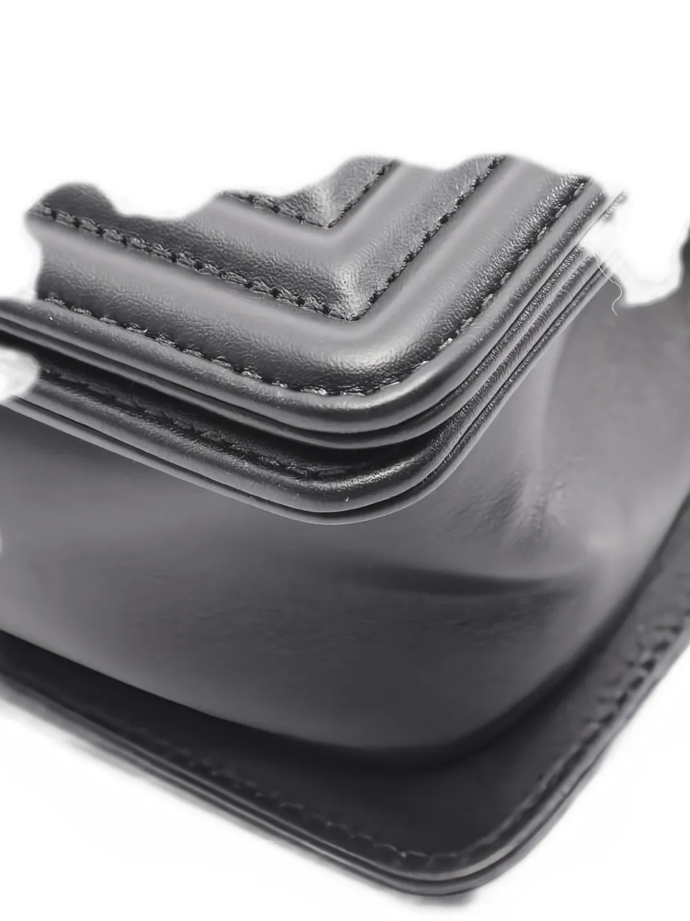 Pre-owned Chanel 2019 Small Boy Pearl-chain Shoulder Bag In Black