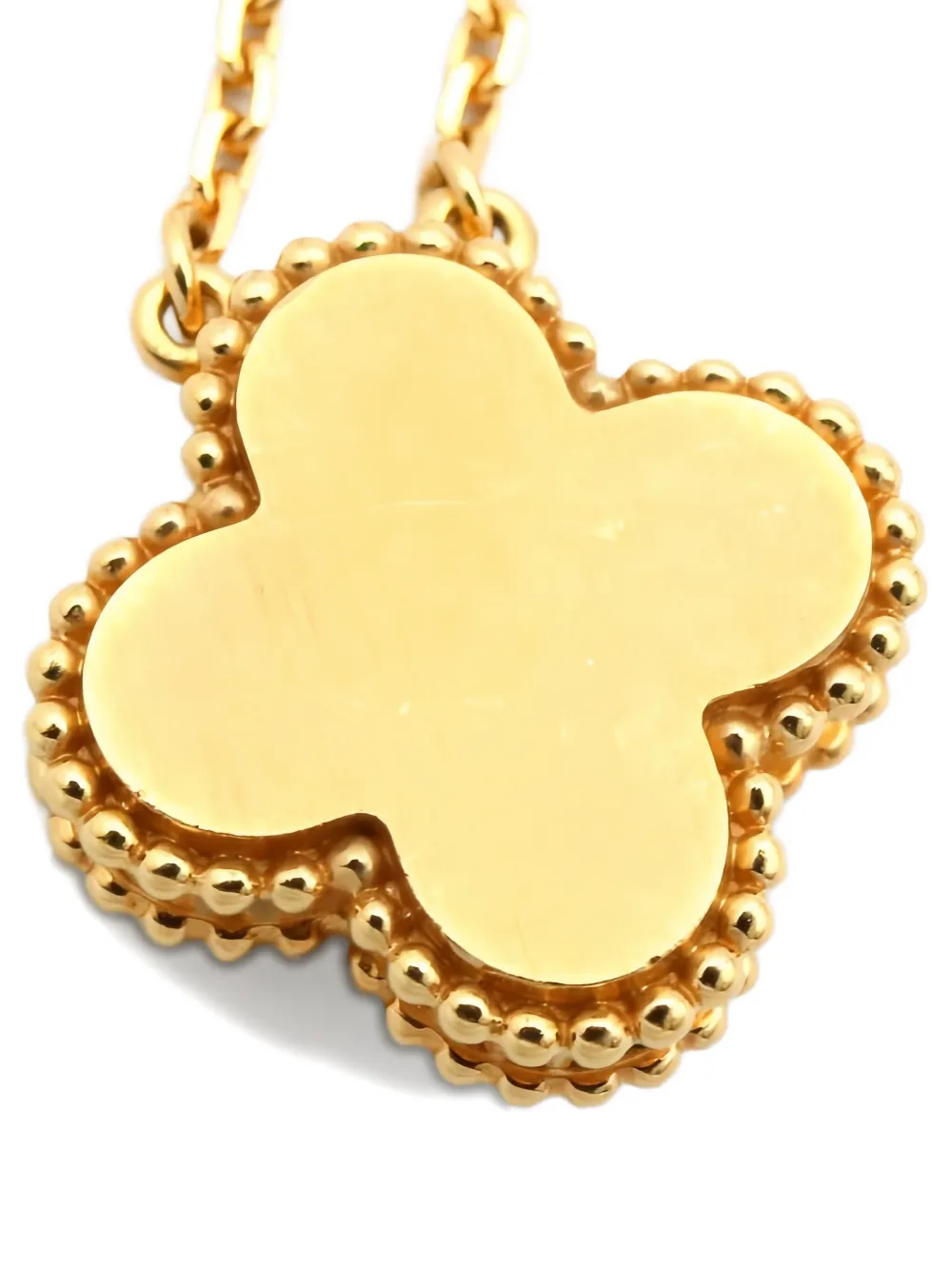 VAN CLEEF & ARPELS Pre-owned 2010s 18k Yellow Gold Alhambra Diamond Necklace