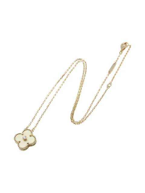 Van Cleef & Arpels Pre-Owned 2010s 18K yellow gold Alhambra diamond necklace