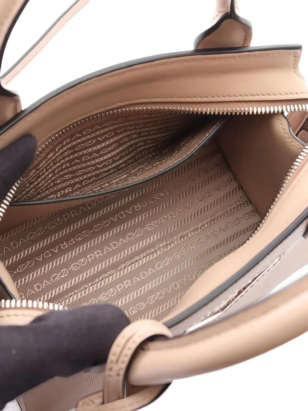 Pre-owned Prada 2010s Leather Tote Bag In Neutral