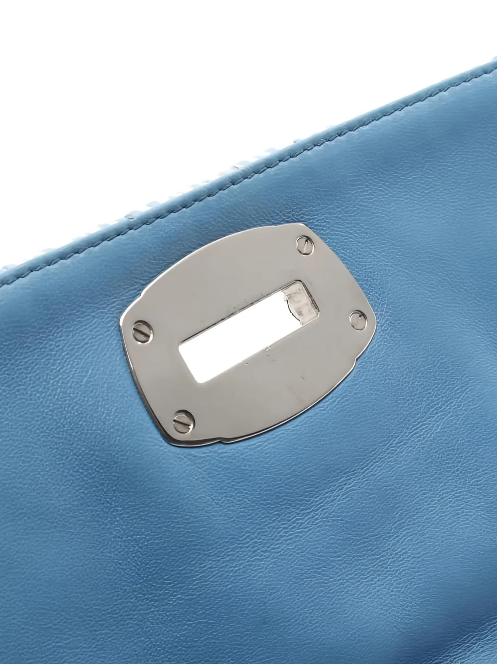 MIU MIU Pre-owned 2000s Club Matelassé Clutch Bag In Blue