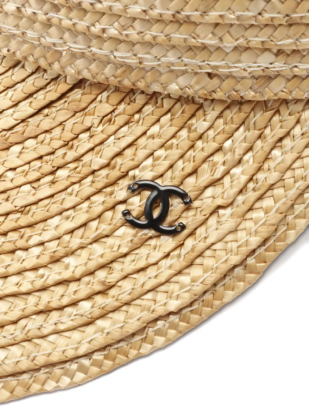 CHANEL Pre-owned 1986-1988 Coco Mark Straw Cap In Neutral