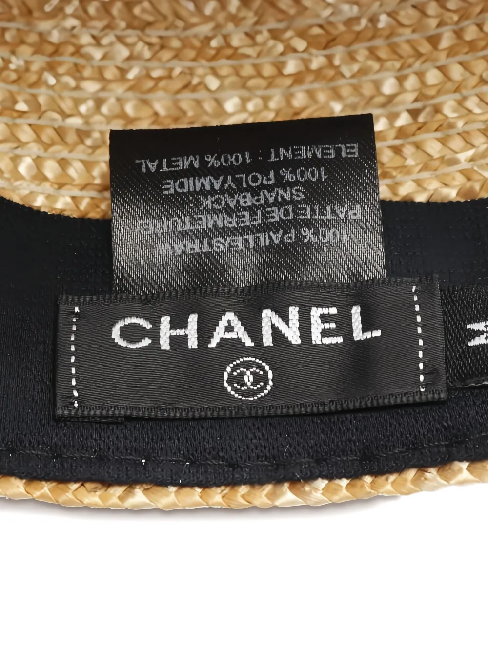 CHANEL Pre-owned 1986-1988 Coco Mark Straw Cap In Neutral