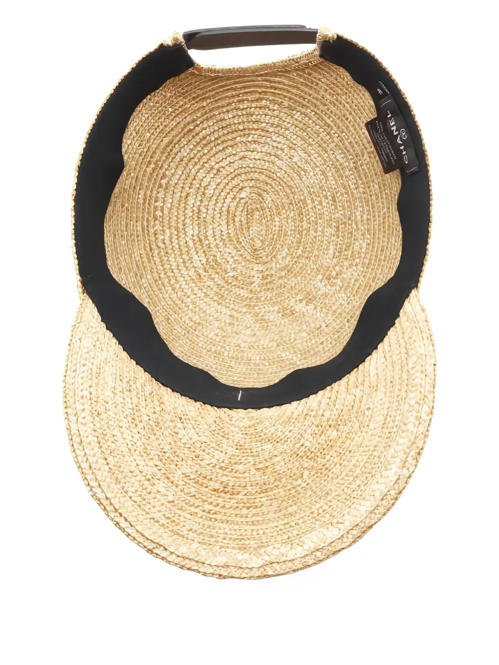 CHANEL Pre-owned 1986-1988 Coco Mark Straw Cap In Neutral