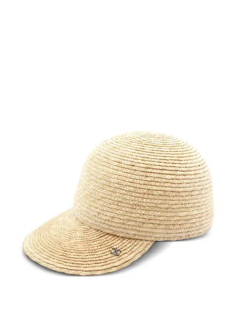 CHANEL Pre-Owned 1986-1988 Coco Mark straw cap