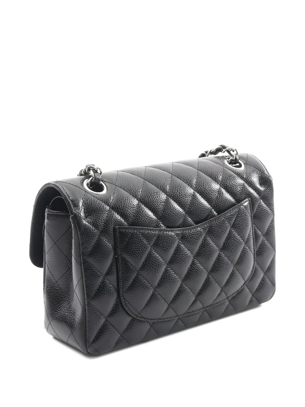 Pre-owned Chanel 2020-2021 Double Flap Shoulder Bag In Black