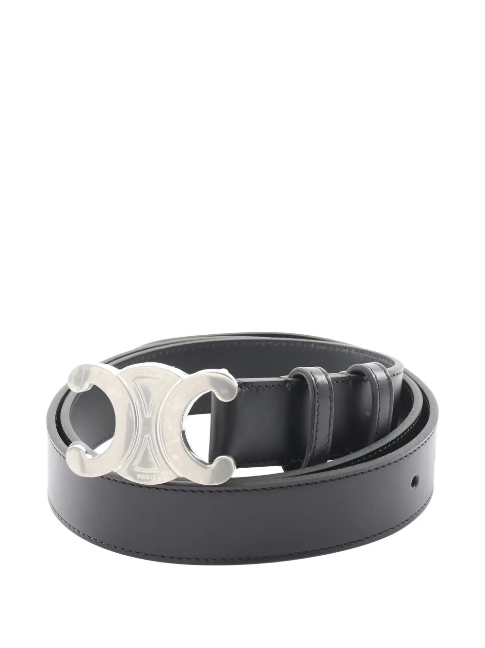 Celine Pre-Owned 2020s Triomphe leather belt | Schwarz | Image 1