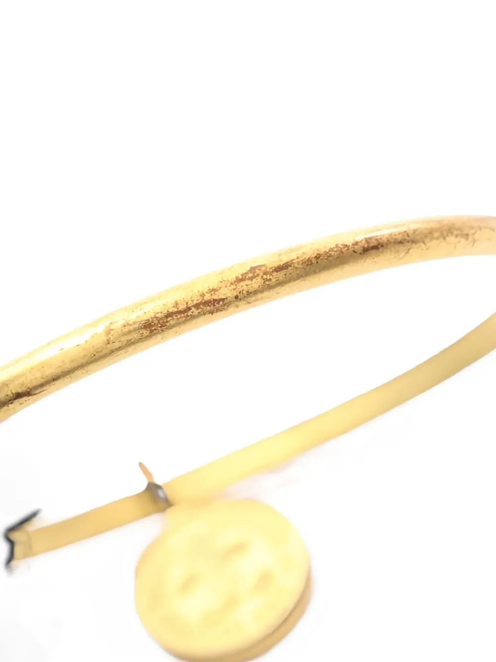 Pre-owned Chanel 1986-1988 Coco Mark Bangle In Gold