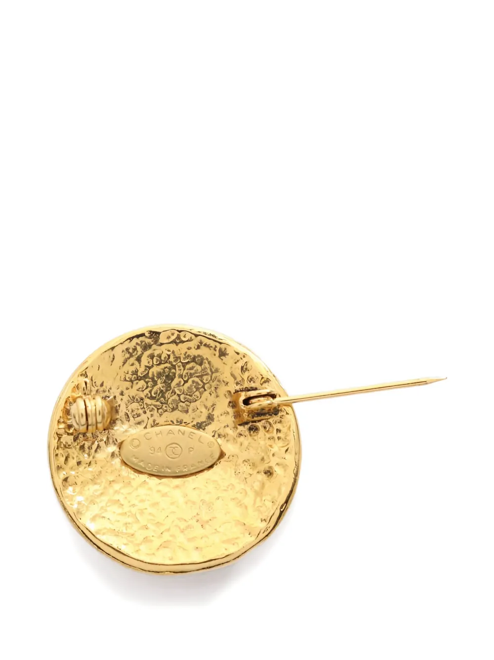 Pre-owned Chanel 1986-1988 Coco Mark Brooch In Gold