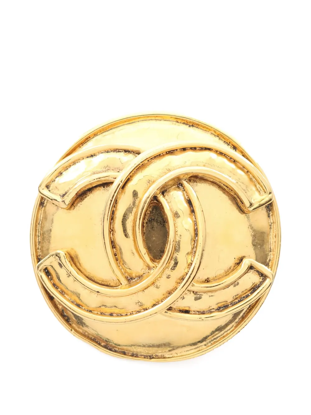 CHANEL Pre-Owned 1986-1988 Coco Mark brooch - ゴールドトーン CHANEL Pre-Owned 1986-1988 Coco Mark brooch - ゴールドトーン