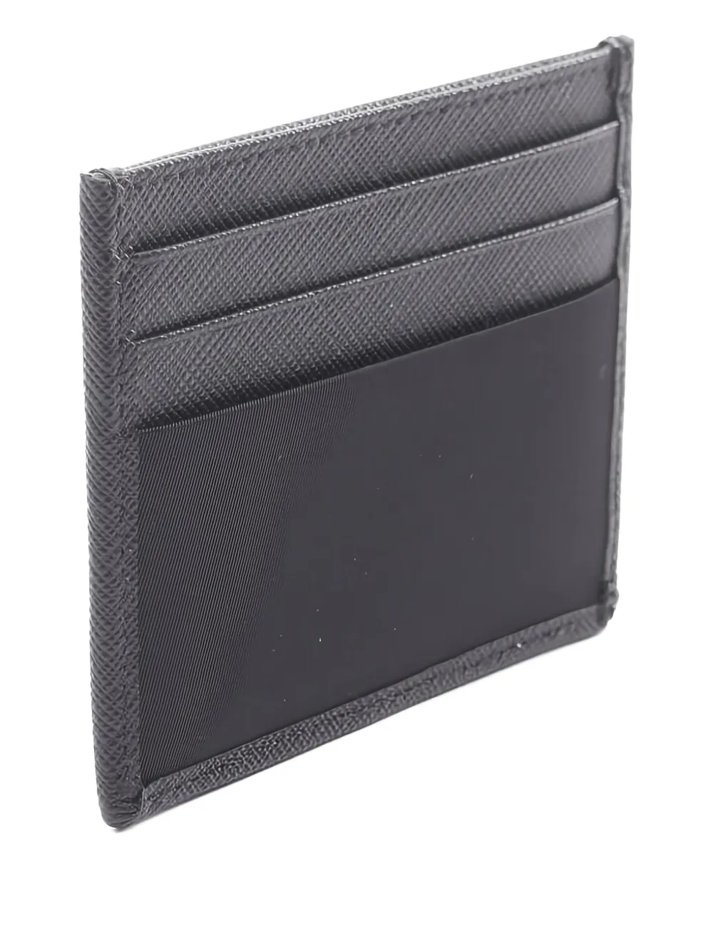 Pre-owned Prada 2020s Panelled Card Holder In Black