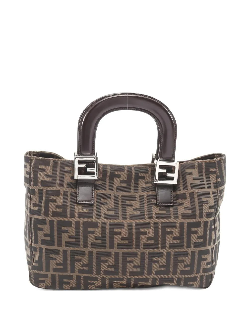 Fendi Pre-Owned 2010s Zucca patterned handbag - ブラウン Fendi Pre-Owned 2010s Zucca patterned handbag - ブラウン