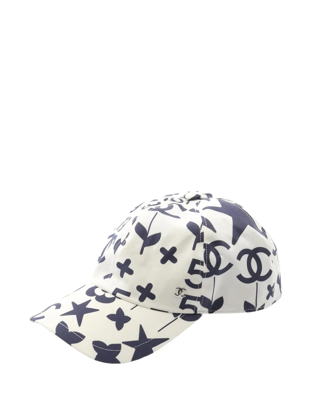 CHANEL Pre-Owned 1986-1988 Coco Mark patterned baseball cap - ホワイト
