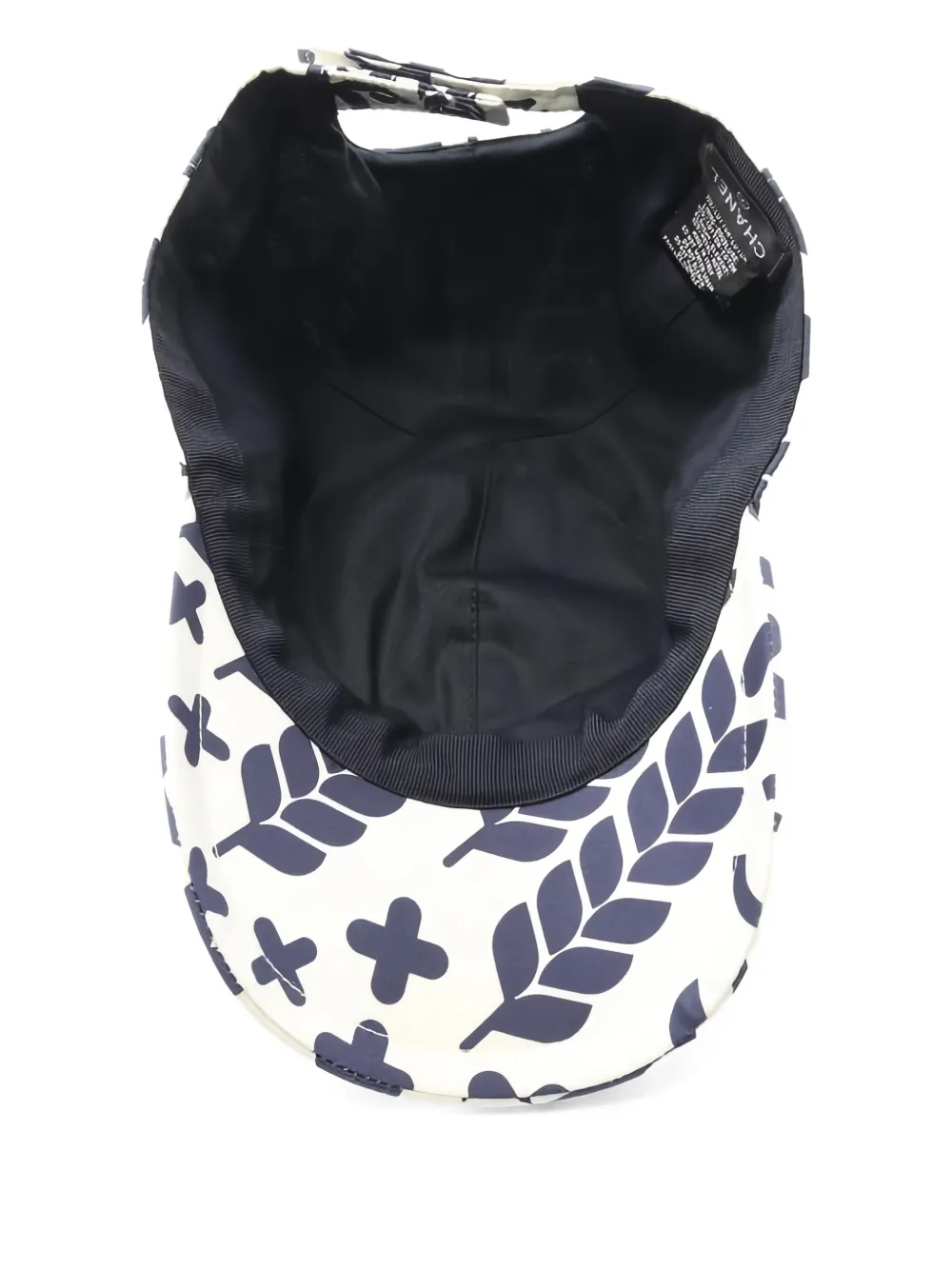 Pre-owned Chanel 1986-1988 Coco Mark Patterned Baseball Cap In White