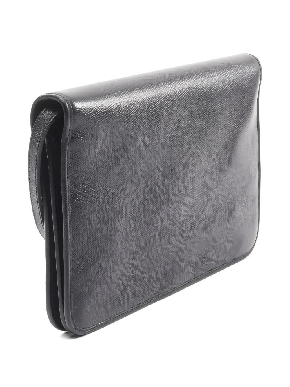 Pre-owned Dior 2000s Honeycomb Leather Clutch Bag In Black