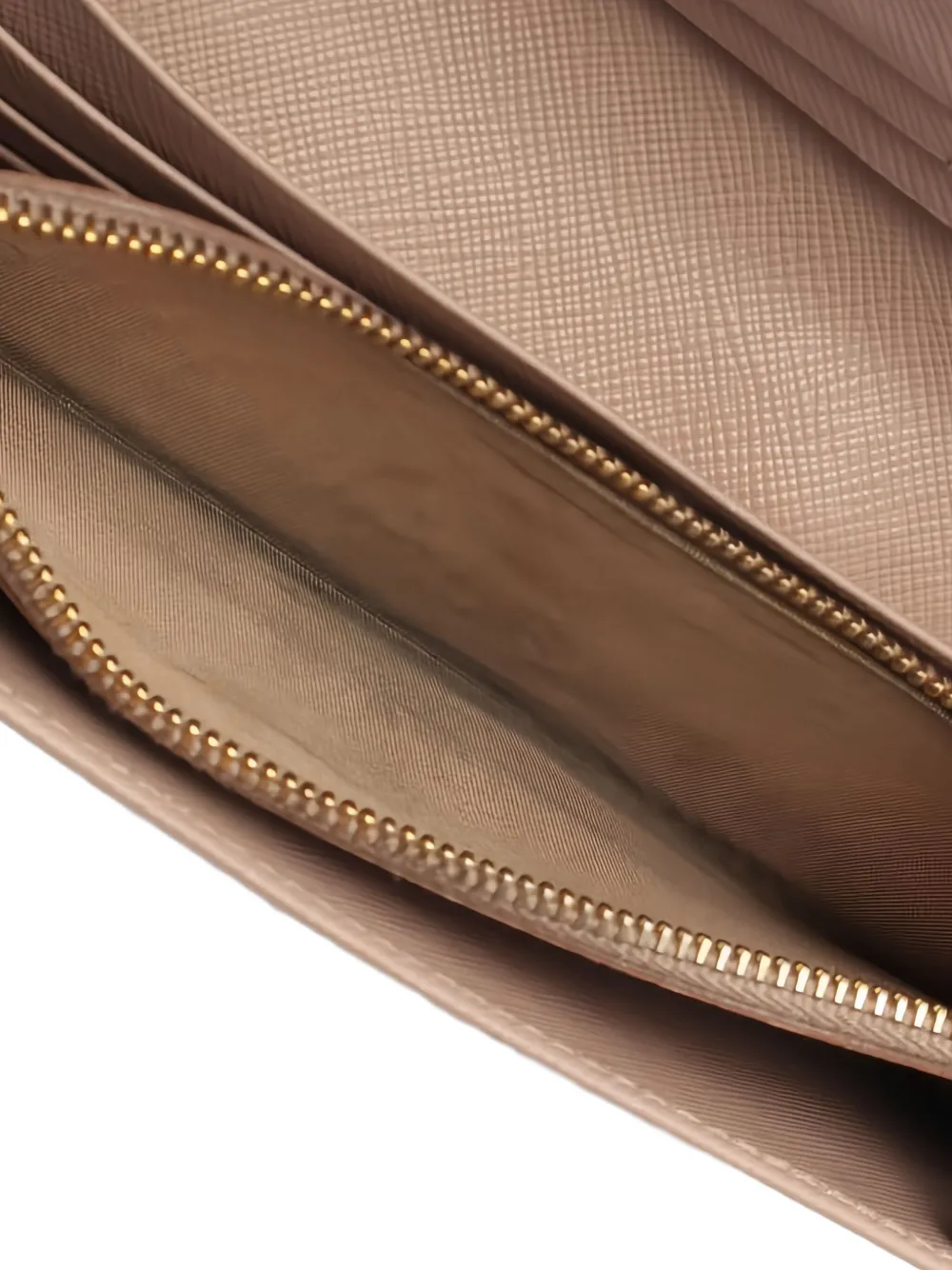 Pre-owned Prada 2000s Saffiano Fiocco Leather Wallet In Pink