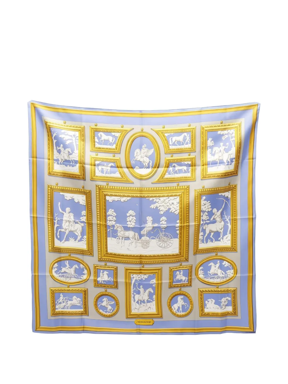 Hermès Pre-Owned 2010s Carré 90 Wedgwood silk scarf - ブルー Hermès Pre-Owned 2010s Carré 90 Wedgwood silk scarf - ブルー