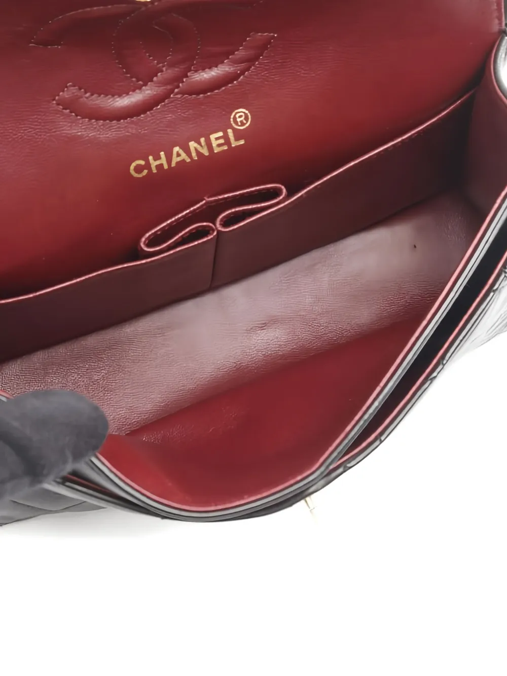 CHANEL Pre-owned 1997-1999 Matelassé W Flap Chain Shoulder Bag In Black