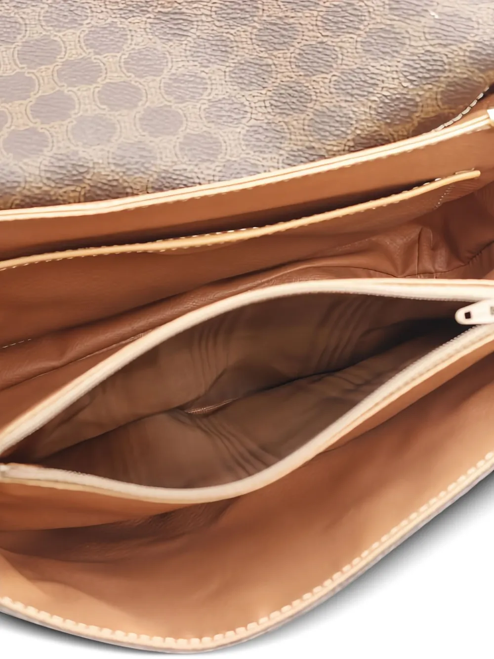 CELINE Pre-owned 2010s Macadam Cross Body Bag In Brown