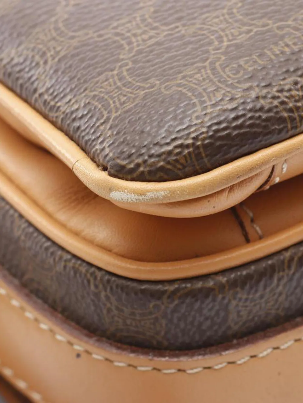 CELINE Pre-owned 2010s Macadam Cross Body Bag In Brown