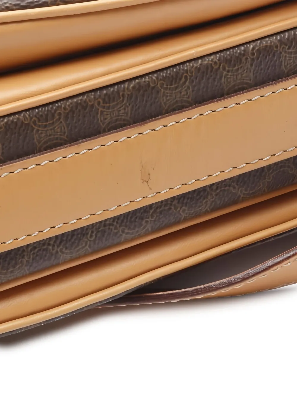 CELINE Pre-owned 2010s Macadam Cross Body Bag In Brown